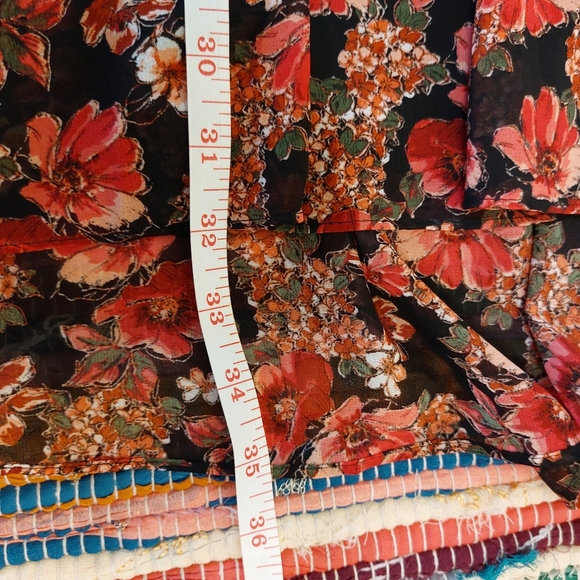 1. STATE Sheer Floral Fuchsia Pink & Black Ruffle Babydoll Spring Summer Dress - Picture 12 of 15